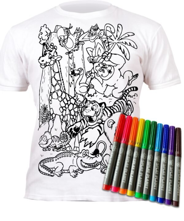 Splat Planet marškinėliai su flomasteriais, Zoologijos sodas