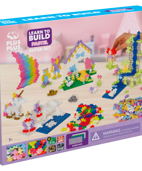 Plus Plus PRADŽIAMOKSLIS, pastelinis, 1200 det.