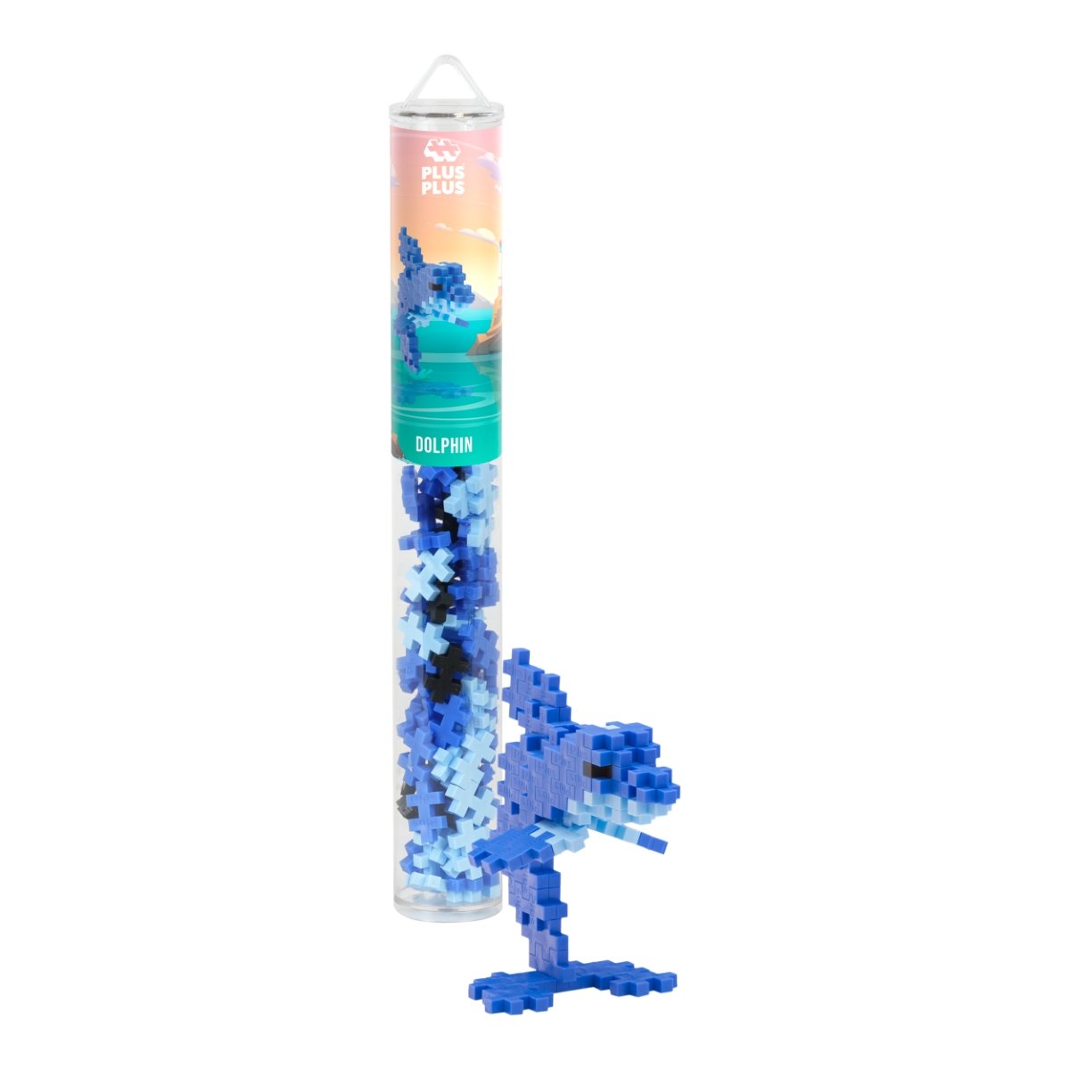 Plus Plus konstruktorius, Spalvotas Delfinas, 100 det.
