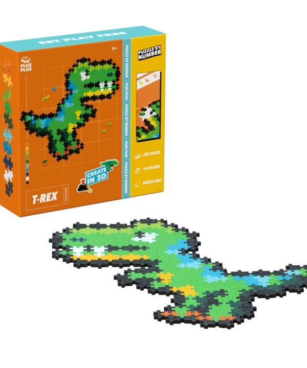 Plus Plus dėlionė pagal skaičius, T-REX, 250 det.