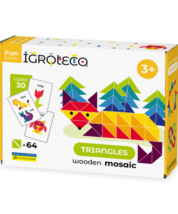 Igroteco Medinė trikampių mozaika, 64 det.