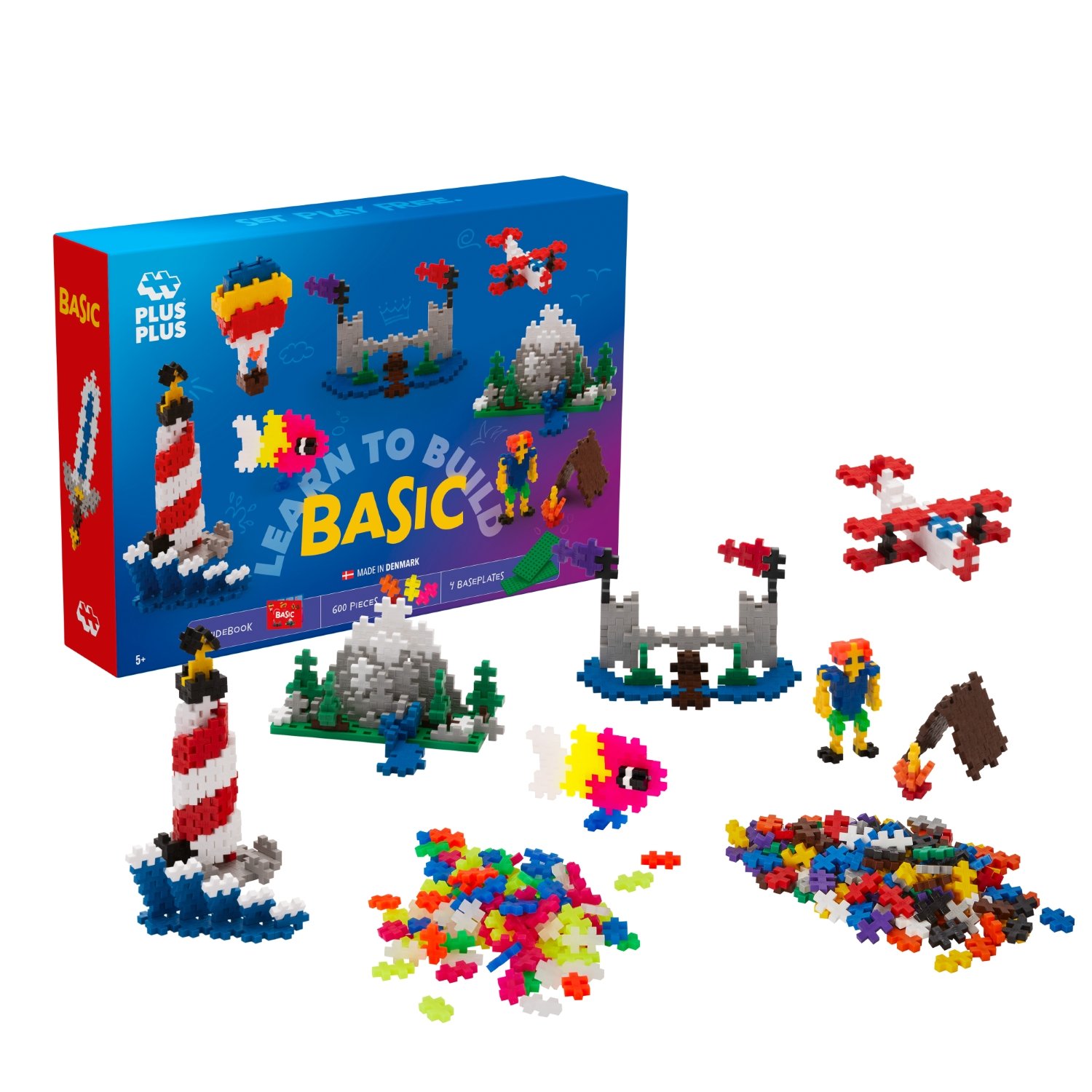 Plus Plus PRADŽIAMOKSLIS, pagrindinių-neoninių spalvų