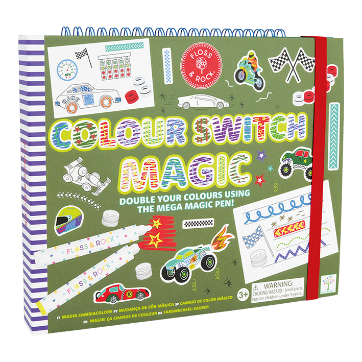 Spalvinimo knygelė su magiškais flomasteriais, Mašinos