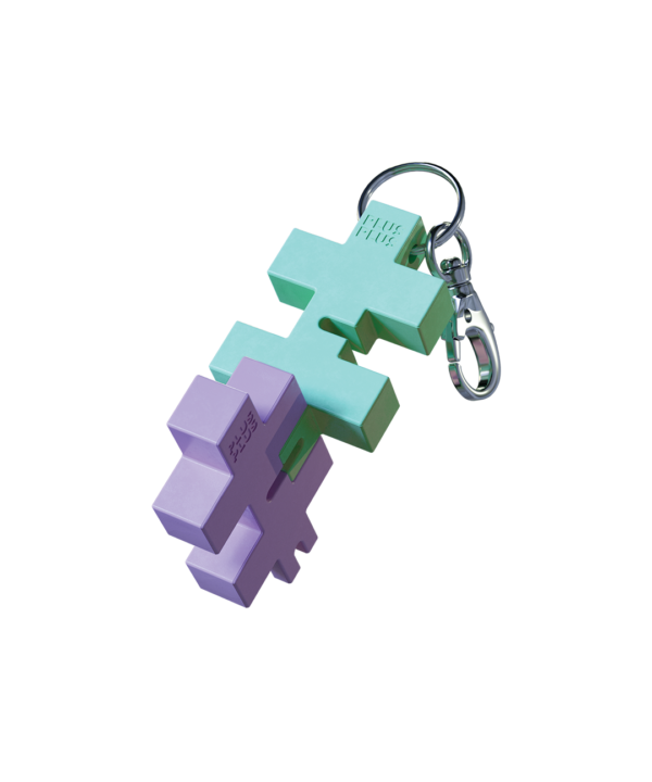 Plus Plus HEXEL DUO raktų pakabukas, mėtinė/violetinė