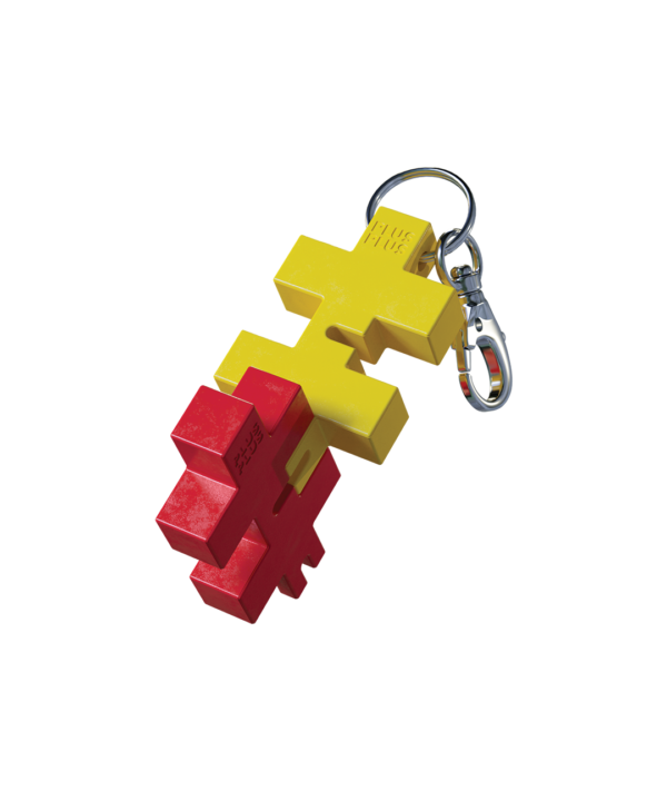 Plus Plus HEXEL DUO raktų pakabukas, geltona/raudona