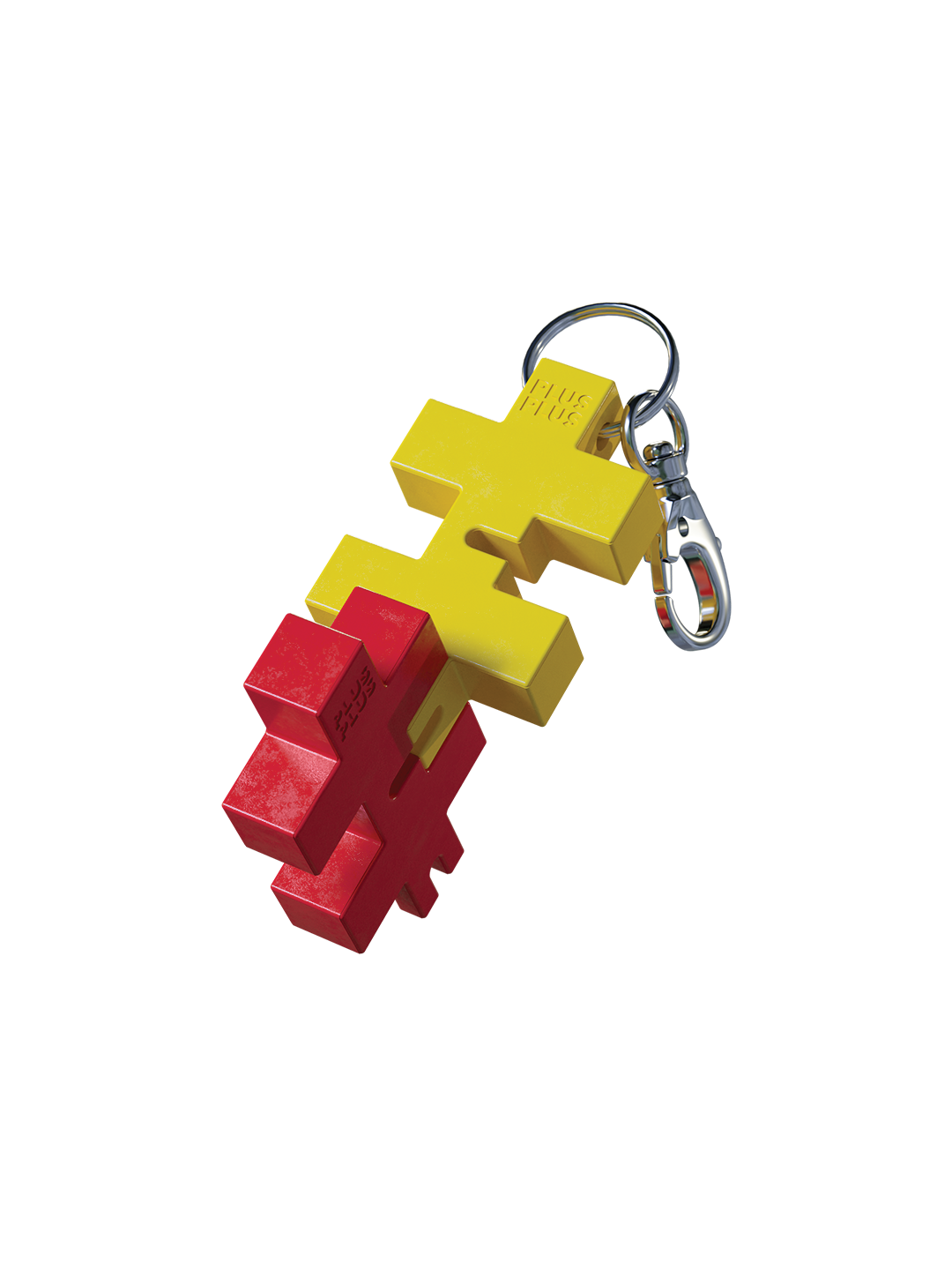 Plus Plus HEXEL DUO raktų pakabukas, geltona/raudona