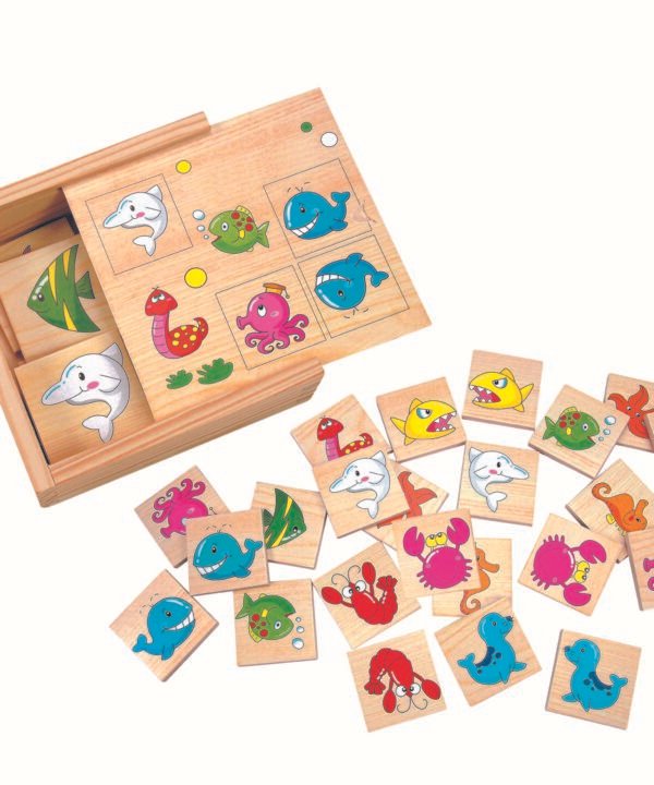 Atminties lavinimo žaidimas - MEMO Jūros gyvūnai, 3+