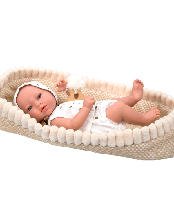 Arias kūdikėlis, mergaitė su rudu lopšeliu, 38 cm