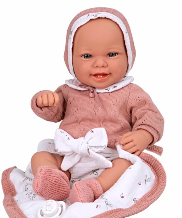 Arias lėlytė su megztais rūbeliais, 42 cm