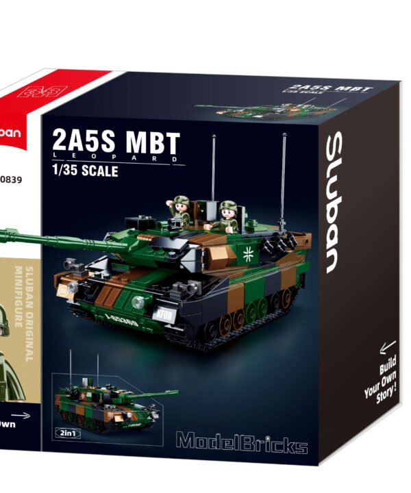 Sluban konstruktorius, LEOPARD 2A5 pagrindinis tankas 2in1, 766 det.