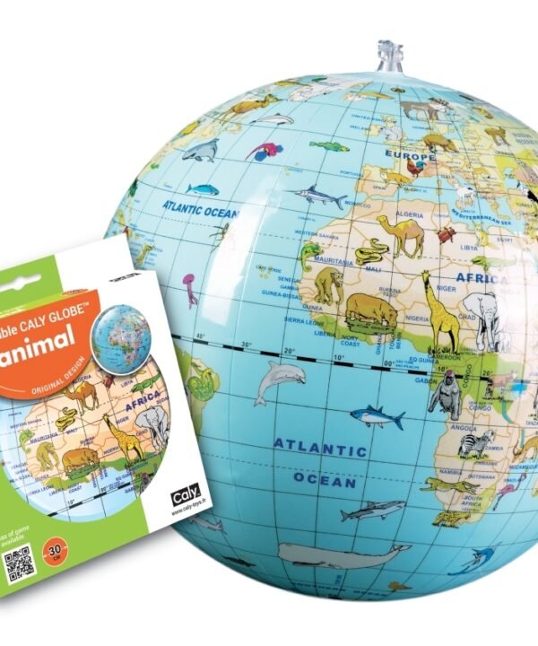 CALY Pripučiamas gaublys-kamuolys Pasaulio gyvūnai, 30 cm