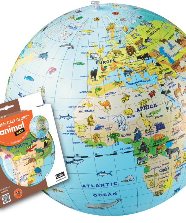CALY Pripučiamas gaublys-kamuolys Pasaulio gyvūnai, 50 cm