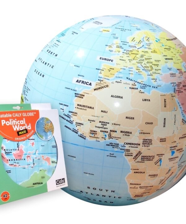 CALY Pripučiamas gaublys-kamuolys Pasaulis, 42 cm