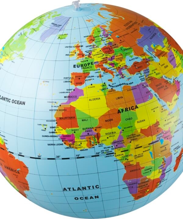 CALY Pripučiamas gaublys-kamuolys Pasaulis, 50 cm