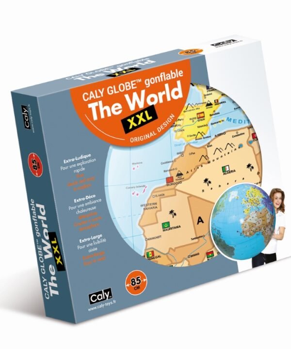 CALY Pripučiamas gaublys-kamuolys Pasaulis XXL, 85 cm