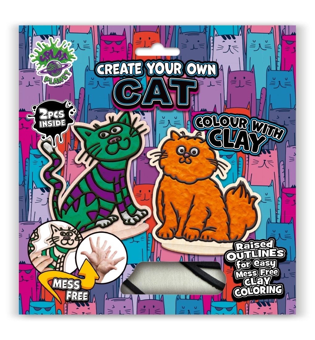 Splat Planet kūrybinis modelino rinkinys su medinėmis Katytėmis