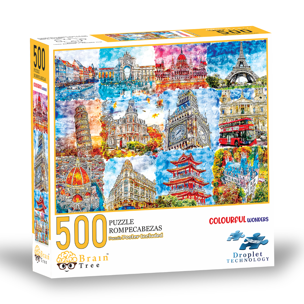 Brain Tree dėlionė, Spalvoti stebuklai, 500 det.