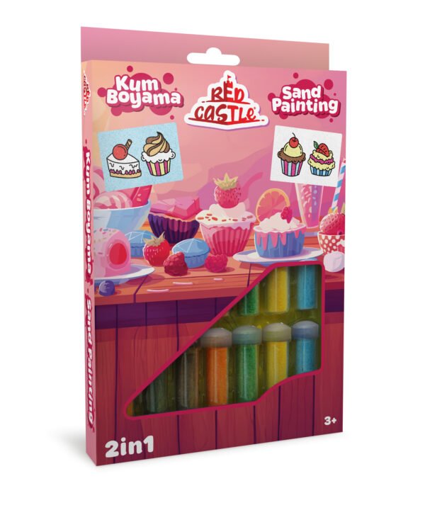 Red Castle kūrybinis smėlio rinkinys 2in1, Keksiukas