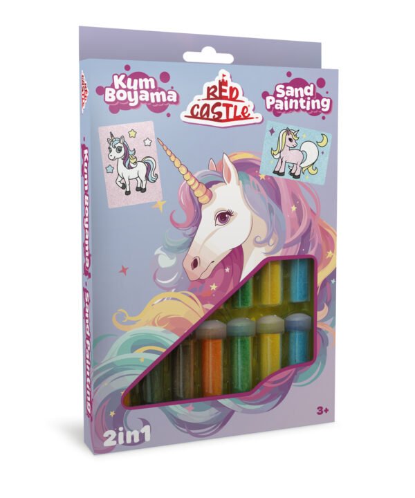 Red Castle kūrybinis smėlio rinkinys 2in1, Vienaragis