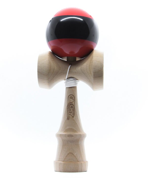 Kendama žaislas, medinis/raudonas