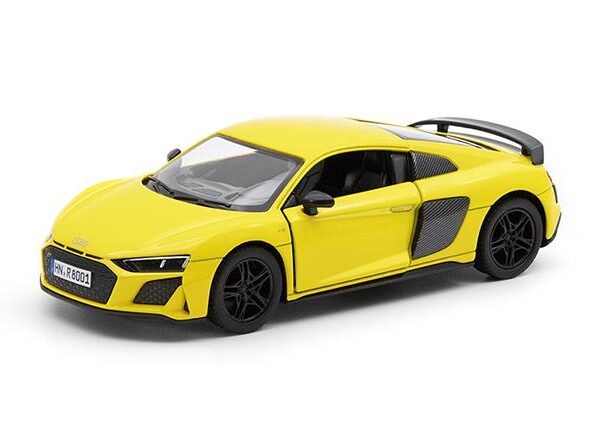 KiNSMART automobilis, 2020 Audi R8 Coupé, geltonas