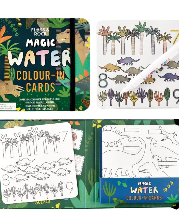 Kortelių rinkinys su vandeniniu markeriu DINOZAURAS