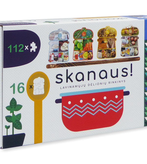 Lavinamoji dėlionė SKANAUS, 3-7 metų vaikams