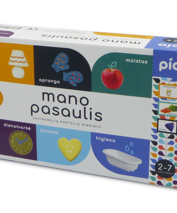 Lavinamųjų kortelių rinkinys MANO PASAULIS 2-7 metų vaikams