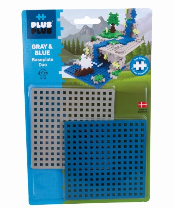 Plus Plus konstruktoriaus pagrindas, mėlyna ir pilka, 2 vnt.
