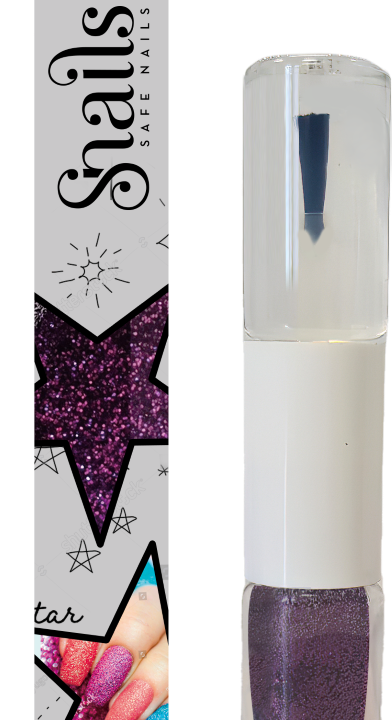 Nagų lako ir blizgučio rinkinys, violetinis