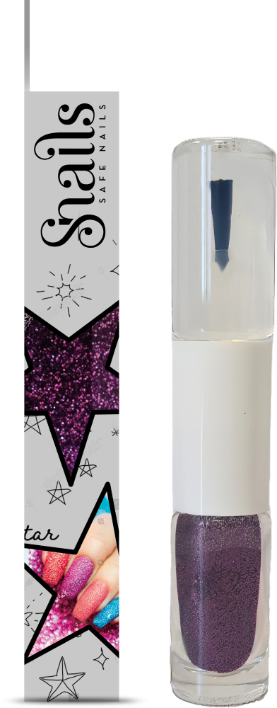 Nagų lako ir blizgučio rinkinys, violetinis