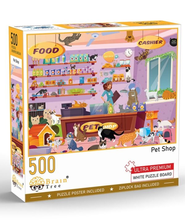 Brain Tree dėlionė, Gyvūnų parduotuvėlė, 500 det.