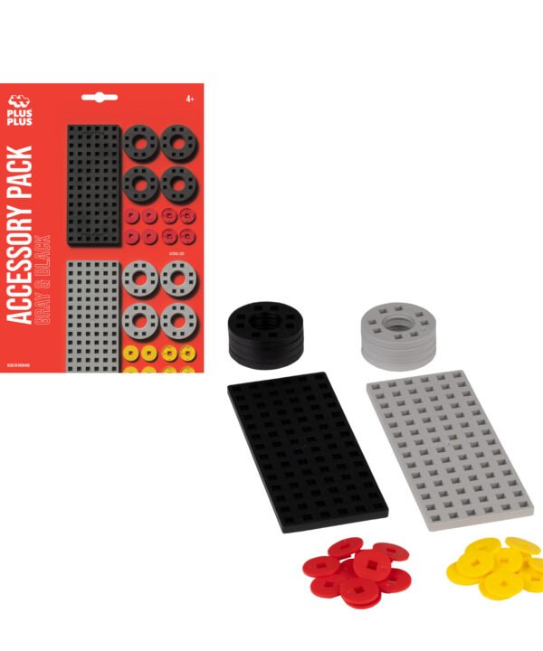 Plus Plus aksesuarų rinkinys, pilkai juodas