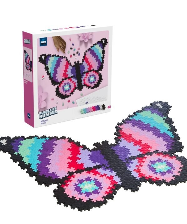 Plus Plus dėlionė pagal skaičius DRUGELIS, 800 det.