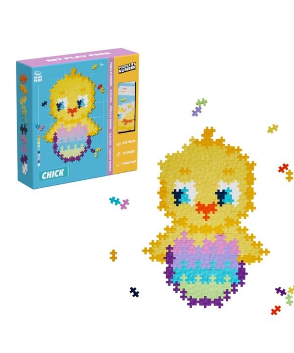 Plus Plus dėlionė pagal skaičius VIŠČIUKAS, 250 det.
