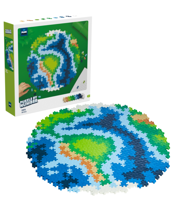 Plus Plus dėlionė pagal skaičius ŽEMĖ, 800 det.