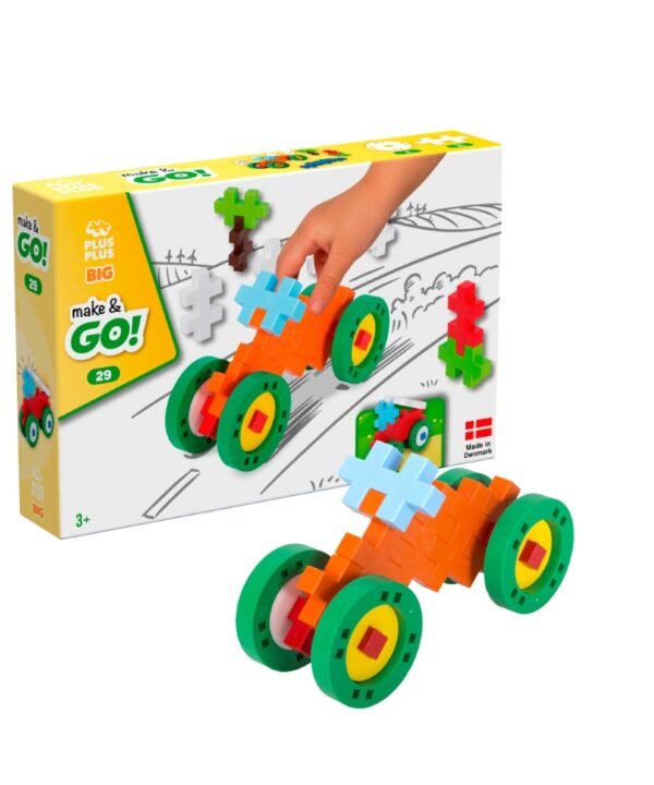 Plus Plus konstruktorius DIDELĖS detalės Statyk ir važiuok 29