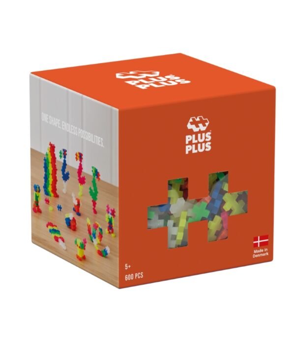 Plus Plus konstruktorius, neoninių spalvų, 600 det.
