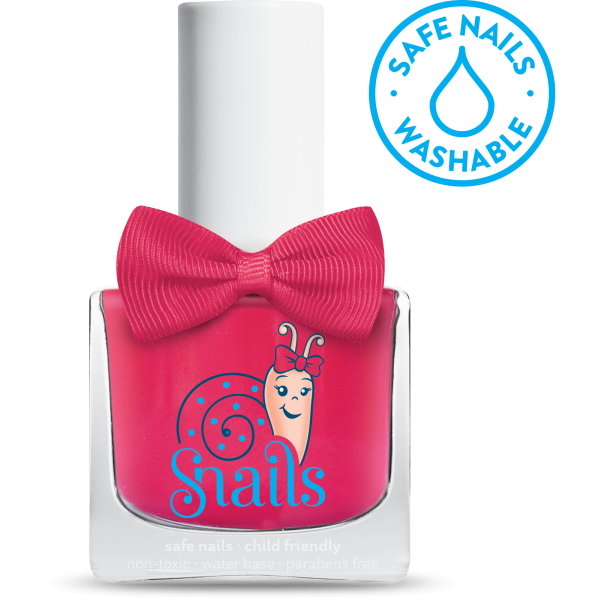 Ryškiai rausva- NUPLAUNAMAS nagų lakas