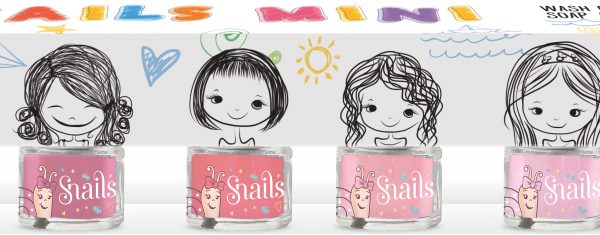 Snails Mini nagų lakų rinkinys (6 vnt) - NUPLAUNAMAS nagų lakas