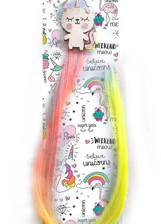 Snails plaukų sruogelė su segtuku, Katinėlis Vienaragis