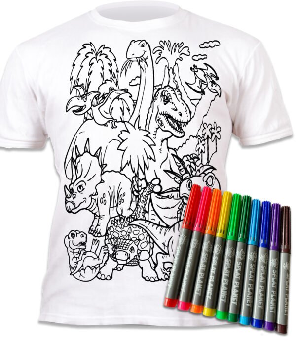 Splat Planet marškinėliai su flomasteriais, Dinozaurai