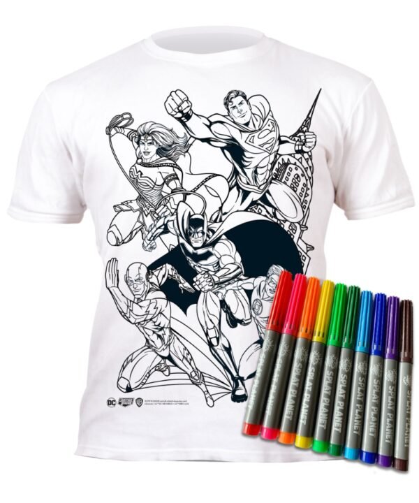 Splat Planet marškinėliai su flomasteriais, Justice League