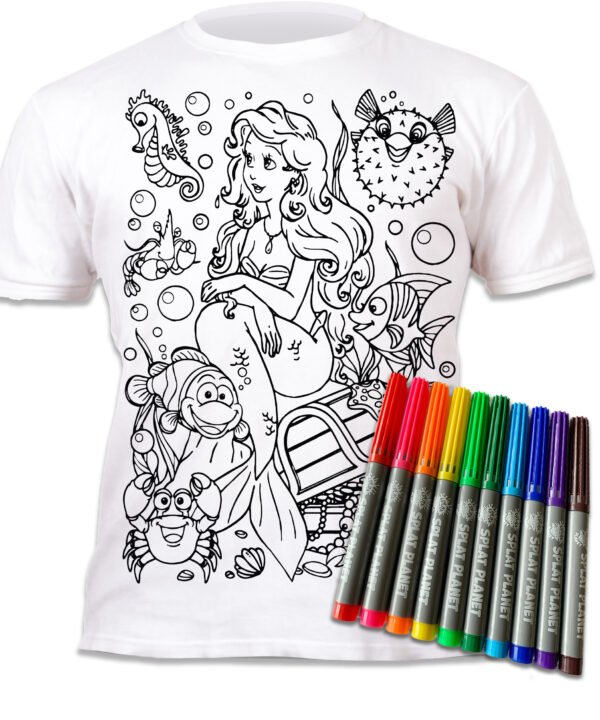 Splat Planet marškinėliai su flomasteriais, Undinėlė