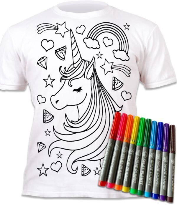 Splat Planet marškinėliai su flomasteriais, Vienaragis Žvaigždė