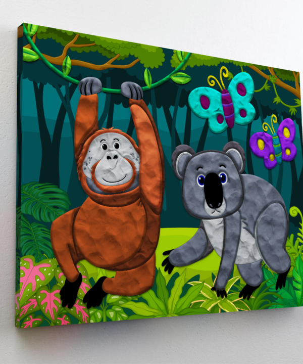 Splat Planet paveikslas iš modelino, Džiunglės 30x40cm