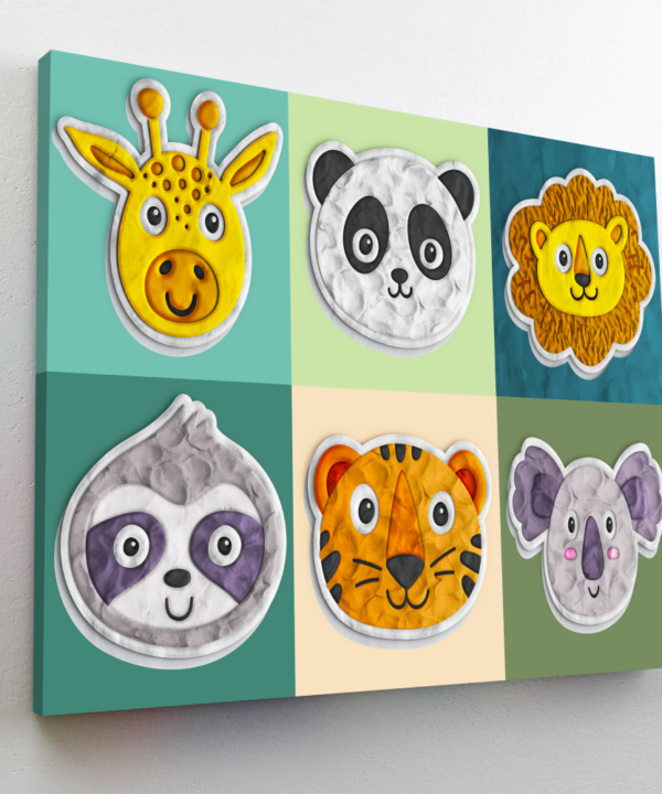 Splat Planet paveikslas iš modelino, Gyvūnėliai 30x40cm