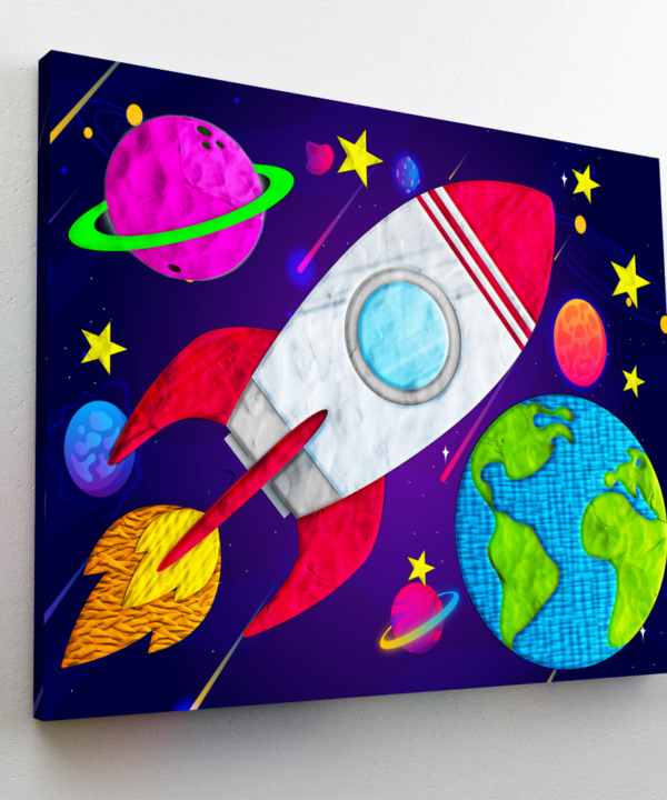 Splat Planet paveikslas iš modelino, Kosmosas 30x40cm