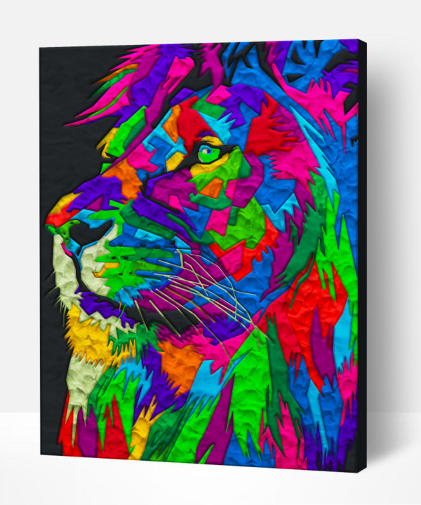 Splat Planet paveikslas iš modelino, Liūtas 30x40cm