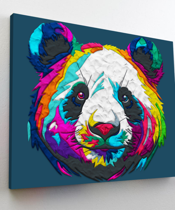 Splat Planet paveikslas iš modelino, Panda 30x40cm